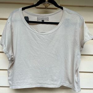 Ries Groceries cream short sleeved shirt, 100% organic cotton, good condition, S